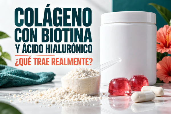 Colágeno en polvo, cápsulas y gomitas; colágeno con biotina y ácido hialurónico, ¿qué trae realmente?